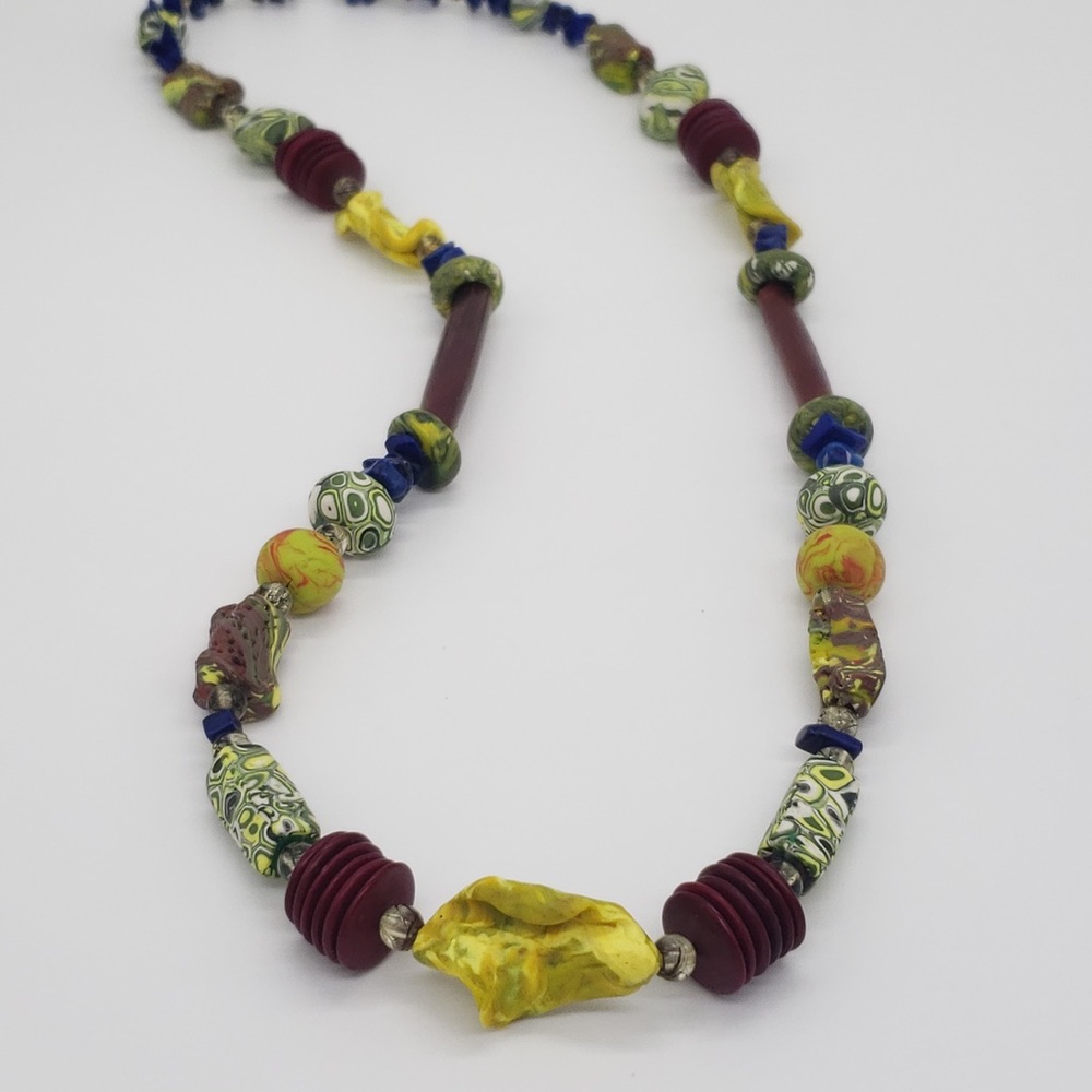 Handmade Polymer Clay Beaded Necklace